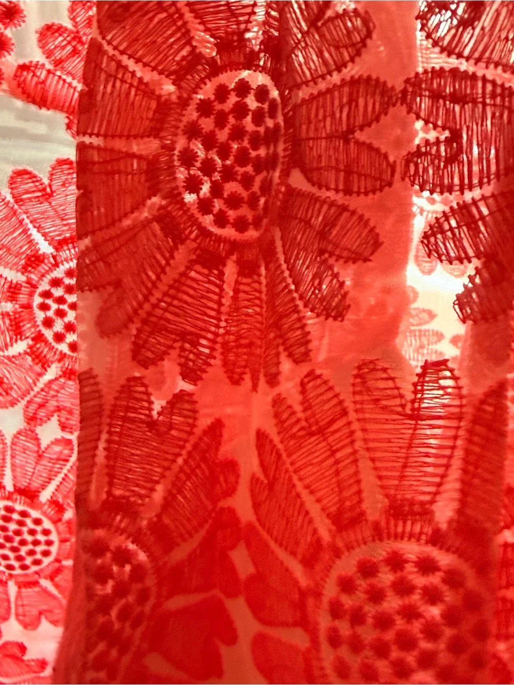 Trixxi Strapless Coral Orange lace Sunburst Dress Junior size 12